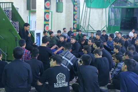 شرکت طلاب دوره میثاق طلبگی حوزه علمیه استان یزد در مراسم حسینیه طزرجان