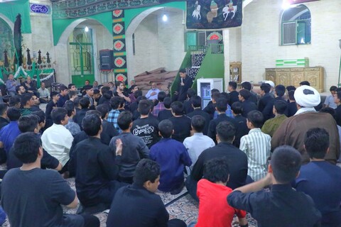 شرکت طلاب دوره میثاق طلبگی حوزه علمیه استان یزد در مراسم حسینیه طزرجان