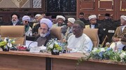 حضور آية الله الأعرافي في المؤتمر الدولي للقادة الدينيين بماليزيا + صور
