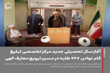 عکس نوشت| آغاز سال تحصیلی جدید مرکز تخصصی تبلیغ؛ گام نهادن ۴۶۷ طلبه در مسیر ترویج معارف الهی