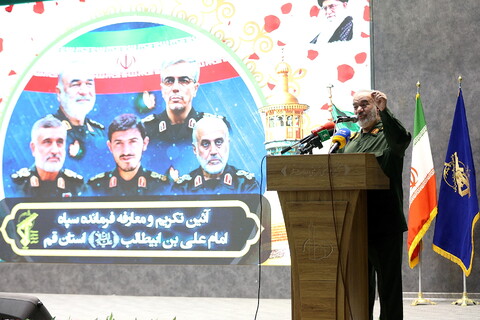 تصاویر/ مراسم تکریم و معارفه فرمانده سپاه امام علی‌بن ابیطالب(ع) قم