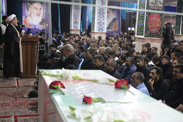 تصاویر/ مراسم تشییع شهید پاسدار رحیم محمدی در حسینیه ثارالله (ع) کرمان