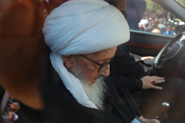 تصاویر / دسته عزاداری روز شهادت امام حسن عسکری (ع) با حضور آیت الله العظمی وحید خراسانی