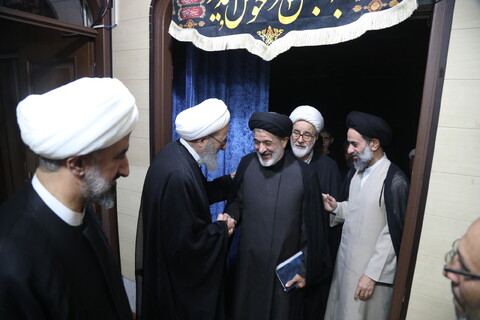 تصاویر / مراسم عزاداری شب شهادت امام حسن عسکری (ع) در بیت آیت الله فقیهی