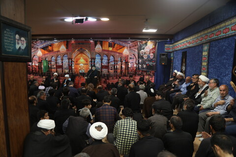 تصاویر / مراسم عزاداری شب شهادت امام حسن عسکری (ع) در بیت آیت الله فقیهی