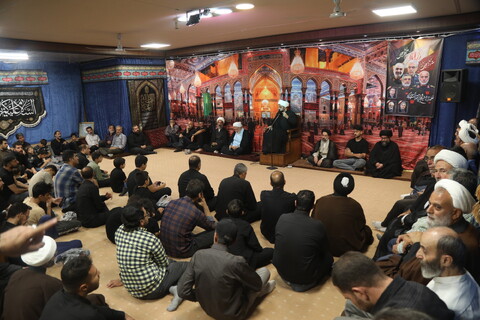 تصاویر / مراسم عزاداری شب شهادت امام حسن عسکری (ع) در بیت آیت الله فقیهی