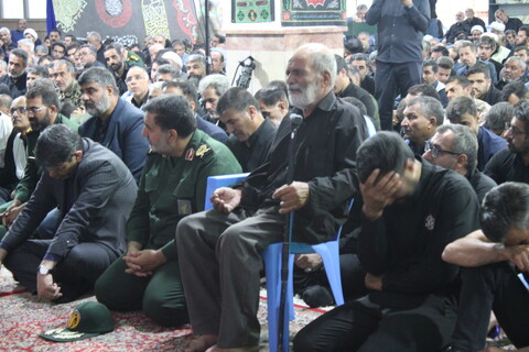 تصاویر/ مراسم تشییع شهید پاسدار رحیم محمدی در حسینیه ثارالله