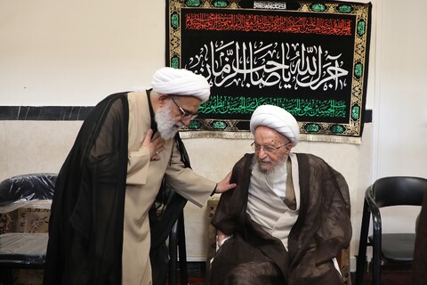 تصاویر/ مراسم عزاداری شهادت امام حسن عسکری (ع) در بیوت مراجع