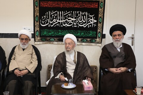 تصاویر/ مراسم عزاداری شهادت امام حسن عسکری (ع) در بیوت مراجع