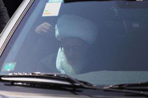 تصاویر / دسته عزاداری روز شهادت امام حسن عسکری (ع) با حضور آیت الله العظمی وحید خراسانی