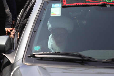 تصاویر / دسته عزاداری روز شهادت امام حسن عسکری (ع) با حضور آیت الله العظمی وحید خراسانی