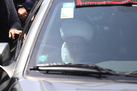 تصاویر / دسته عزاداری روز شهادت امام حسن عسکری (ع) با حضور آیت الله العظمی وحید خراسانی