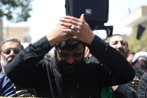 تصاویر / دسته عزاداری روز شهادت امام حسن عسکری (ع) با حضور آیت الله العظمی وحید خراسانی
