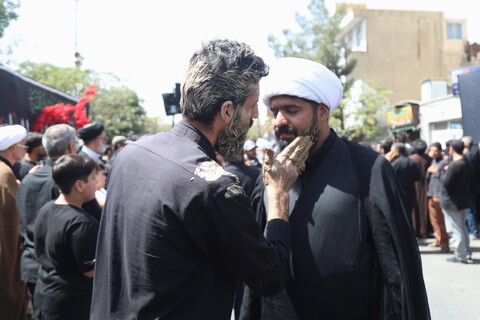 تصاویر / دسته عزاداری روز شهادت امام حسن عسکری (ع) با حضور آیت الله العظمی وحید خراسانی
