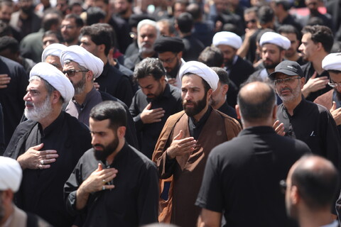 تصاویر / دسته عزاداری روز شهادت امام حسن عسکری (ع) با حضور آیت الله العظمی وحید خراسانی