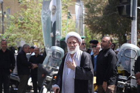 تصاویر / دسته عزاداری روز شهادت امام حسن عسکری (ع) با حضور آیت الله العظمی وحید خراسانی