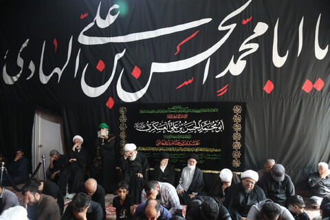 تصاویر / دسته عزاداری روز شهادت امام حسن عسکری (ع) با حضور آیت الله العظمی وحید خراسانی