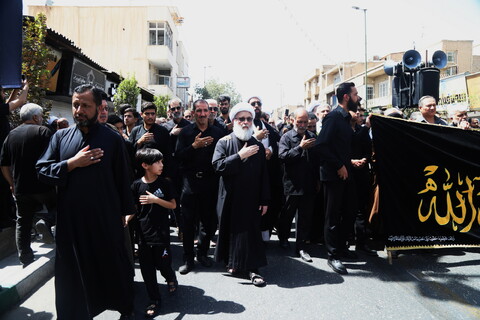 تصاویر / دسته عزاداری روز شهادت امام حسن عسکری (ع) با حضور آیت الله العظمی وحید خراسانی