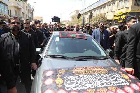 تصاویر / دسته عزاداری روز شهادت امام حسن عسکری (ع) با حضور آیت الله العظمی وحید خراسانی