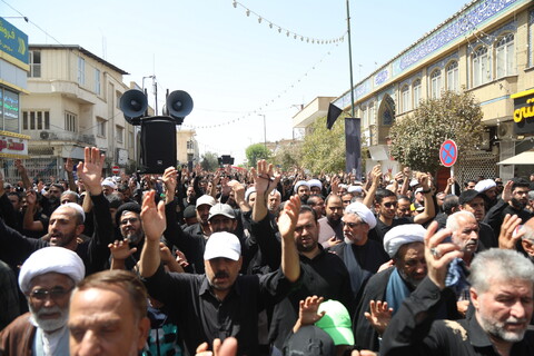 تصاویر / دسته عزاداری روز شهادت امام حسن عسکری (ع) با حضور آیت الله العظمی وحید خراسانی