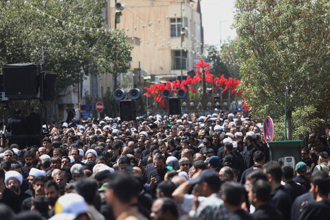 تصاویر / دسته عزاداری روز شهادت امام حسن عسکری (ع) با حضور آیت الله العظمی وحید خراسانی