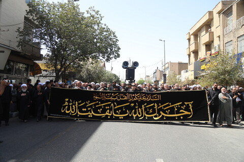 تصاویر / دسته عزاداری روز شهادت امام حسن عسکری (ع) با حضور آیت الله العظمی وحید خراسانی