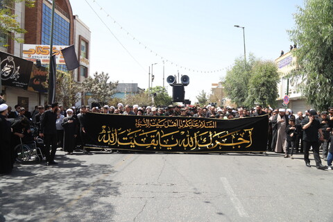 تصاویر / دسته عزاداری روز شهادت امام حسن عسکری (ع) با حضور آیت الله العظمی وحید خراسانی