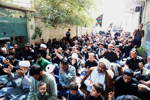 تصاویر / دسته عزاداری روز شهادت امام حسن عسکری (ع) با حضور آیت الله العظمی وحید خراسانی