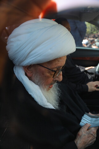 تصاویر / دسته عزاداری روز شهادت امام حسن عسکری (ع) با حضور آیت الله العظمی وحید خراسانی