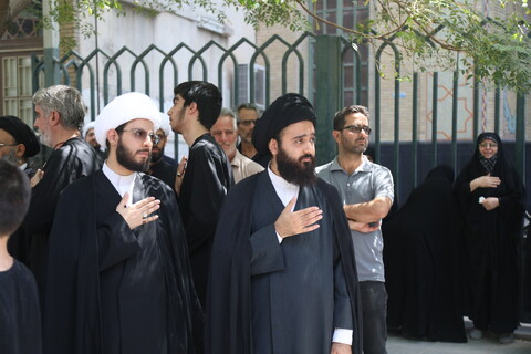 تصاویر / دسته عزاداری روز شهادت امام حسن عسکری (ع) با حضور آیت الله العظمی وحید خراسانی