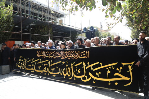 تصاویر / دسته عزاداری روز شهادت امام حسن عسکری (ع) با حضور آیت الله العظمی وحید خراسانی