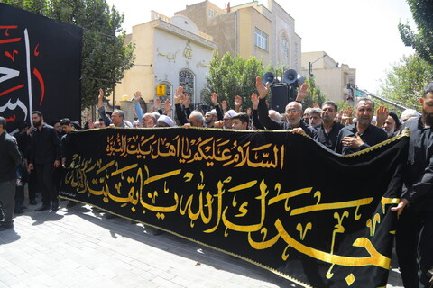 تصاویر / دسته عزاداری روز شهادت امام حسن عسکری (ع) با حضور آیت الله العظمی وحید خراسانی
