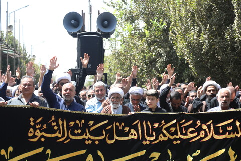 تصاویر / دسته عزاداری روز شهادت امام حسن عسکری (ع) با حضور آیت الله العظمی وحید خراسانی