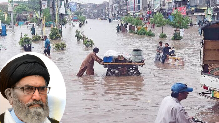 رئیس شورای علمای شیعه پاکستان: کمک به سیل‌زدگان باید بدون تبعیض و سراسری باشد