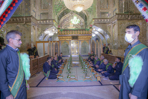 تصاویر| آیین غبارروبی حرم مطهر سیدعلاالدین حسین(ع) با حضور خبرنگاران