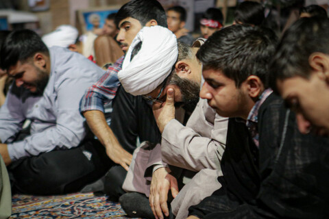 تصاویر/ مراسم شبی با شهدا در دوره میثاق طلبگی حوزه علمیه استان همدان