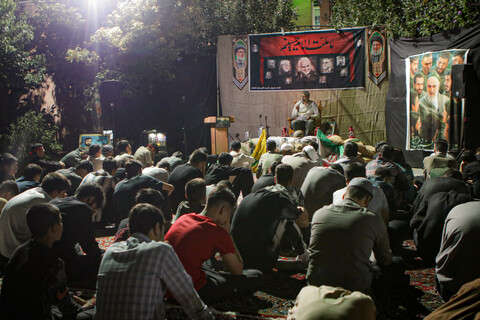 تصاویر/ مراسم شبی با شهدا در دوره میثاق طلبگی حوزه علمیه استان همدان