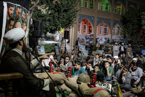 تصاویر/ مراسم شبی با شهدا در دوره میثاق طلبگی حوزه علمیه استان همدان