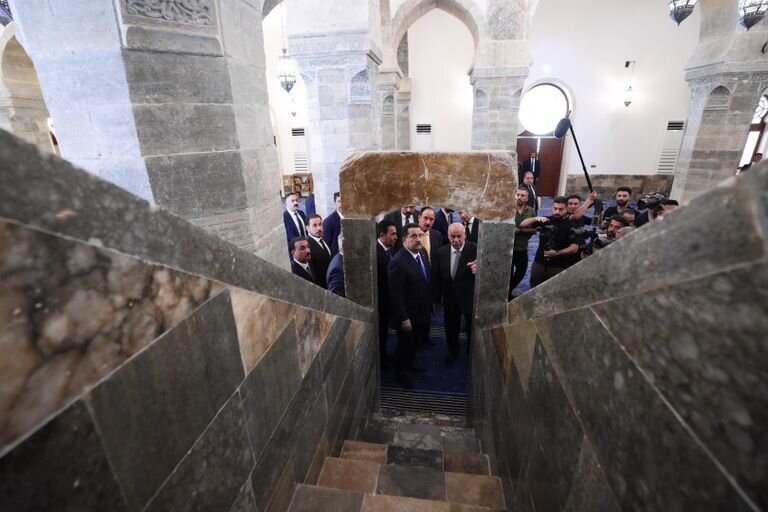 من رمز "الخلافة" المزيفة إلى أيقونة التعايش.. إعادة إحياء روح الموصل بجامع النوري (صور)