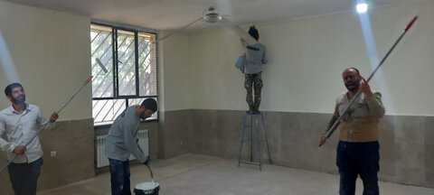 تصاویر / بازدید مدیر حوزه علمیه قزوین از فعالیتهای گروه جهادی طلاب حوزه علمیه  استان قزوین