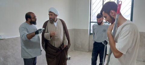 تصاویر / بازدید مدیر حوزه علمیه قزوین از فعالیتهای گروه جهادی طلاب حوزه علمیه  استان قزوین