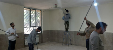 تصاویر / بازدید مدیر حوزه علمیه قزوین از فعالیتهای گروه جهادی طلاب حوزه علمیه  استان قزوین