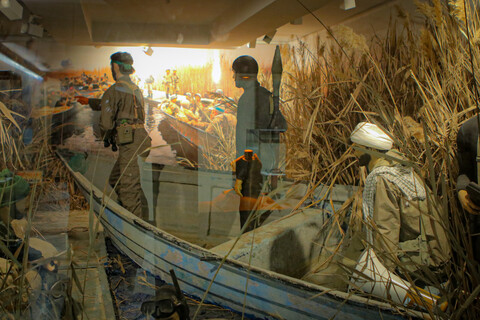 تصاویر/بازدید داوطلبان حوزه علمیه استان همدان از باغ موزه دفاع مقدس همدان