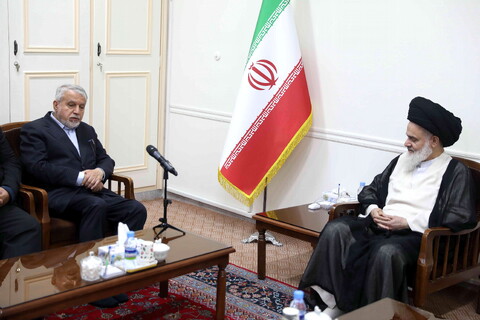 تصاویر/ وزیر میراث فرهنگی، گردشگری و صنایع دستی با آیت الله حسینی بوشهری