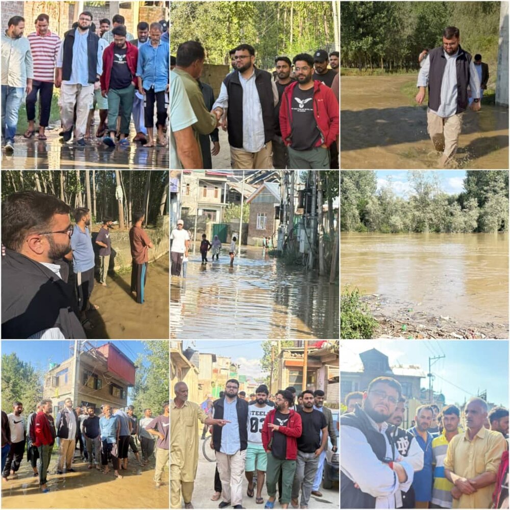 جموں وکشمیر میں سیلاب؛ آقا حسن کی ہدایات پر امدادی ٹیموں کا علاقے کا دورہ