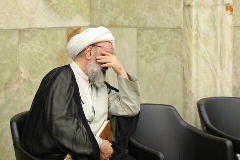 تصاویر! مراسم بزرگداشت آیت الله بهاءالدینی در مسجد اعظم قم