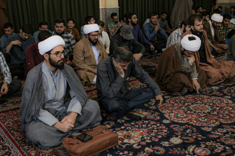 تصاویر/جلسه گفت‌وگو و هم‌اندیشی با حجت‌الاسلام والمسلمین موسیوند مدیر مدرسه علمیه آیت الله آخوند (ره)