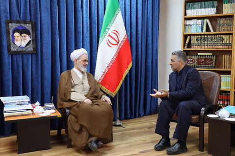 تصاویر/ دیدار مدیر عامل خبرگزاری ایکنا با آیت الله اعرافی