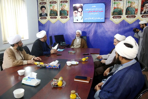 تصاویر/ نشست آیت الله اعرافی با دبیرخانه قرارگاه بلاغ مبین