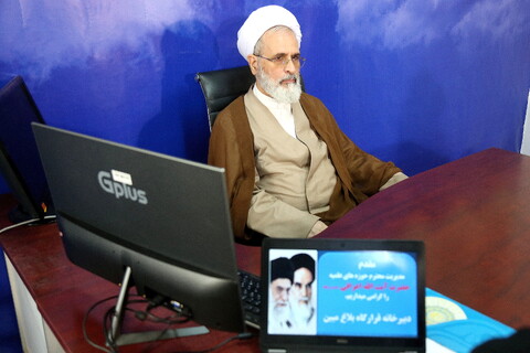 تصاویر/ نشست آیت الله اعرافی با دبیرخانه قرارگاه بلاغ مبین